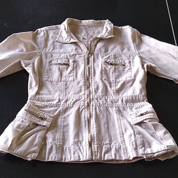 Maurices Zip Front Jacket Size S tan / khaki - Picture 8 of 14